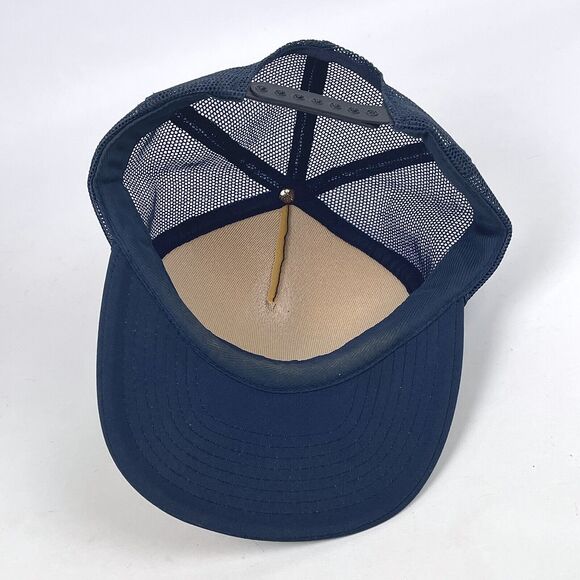 Vintage KING BEE Navy Blue Snapback Mesh Trucker Foam Rope Hat Scrambled Eggs - Picture 11 of 14